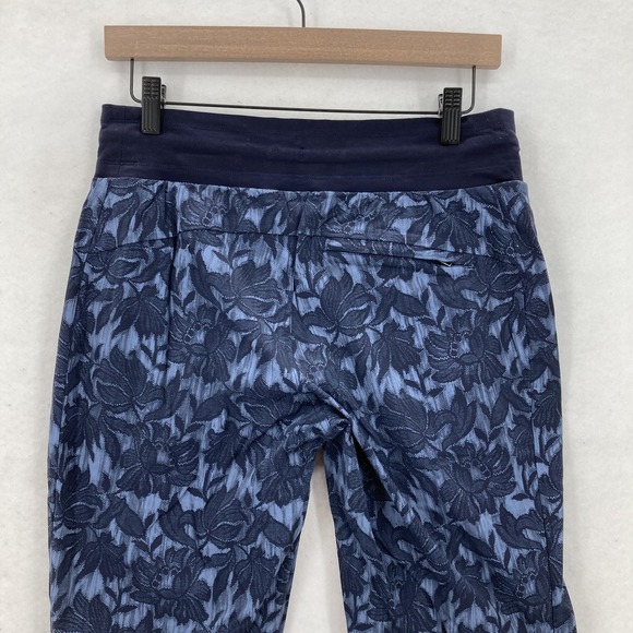 Athleta Trekkie North Jogger Women 4 Ethereal Bloom Floral Blue High Rise Gym - Picture 12 of 14